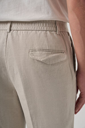  Erkek Taş Trend Slim Fit Lastikli Pantolon