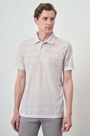  Erkek Gri Trend Dinamik Fit Polo Yaka T-Shirt