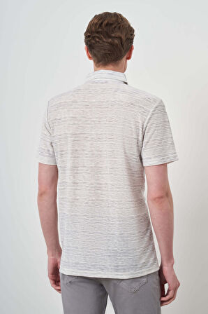  Erkek Gri Trend Dinamik Fit Polo Yaka T-Shirt