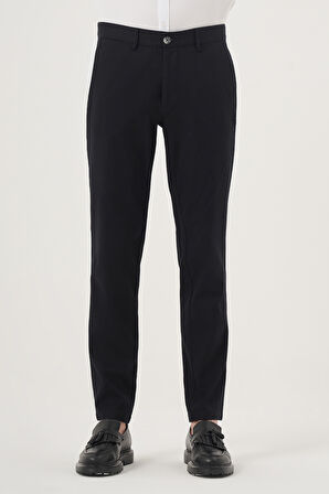  Erkek Siyah Yazlık Pamuk Yan Cep Slim Fit Chino Pantolon