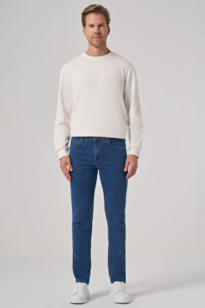  Erkek A. MAVİ Denim 5 Cep Slim Fit Jean Kot Pantolon