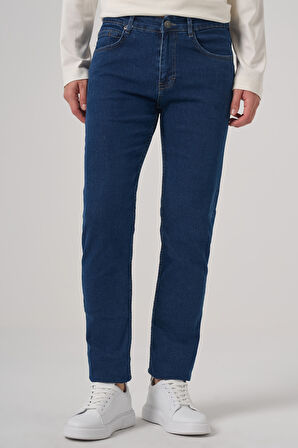  Erkek Mavi Denim 5 Cep Dynamic Fit Jean Kot Pantolon