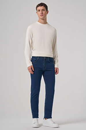  Erkek Mavi Denim 5 Cep Dynamic Fit Jean Kot Pantolon