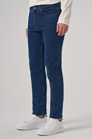  Erkek Mavi Denim 5 Cep Dynamic Fit Jean Kot Pantolon
