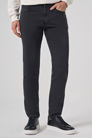 Erkek Füme Denim 5 Cep Dynamic Fit Jean Kot Pantolon