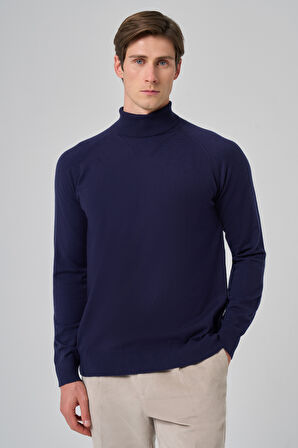  Erkek Marine Trend Core Spun Balıkçı Yaka Dynamic Fit Rahat Kesim Triko