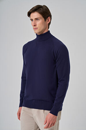  Erkek Marine Trend Core Spun Balıkçı Yaka Dynamic Fit Rahat Kesim Triko