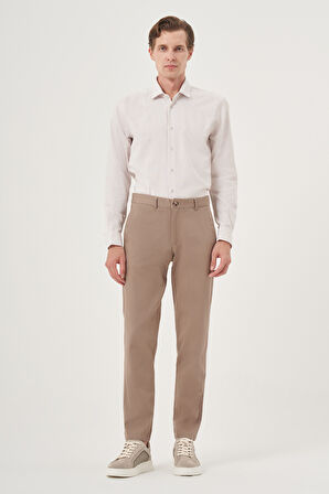  Erkek Vizon İhracat Yazlık Pamuk Yan Cep Slim Fit Chino Pantolon