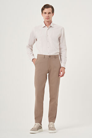  Erkek Vizon İhracat Yazlık Pamuk Yan Cep Slim Fit Chino Pantolon
