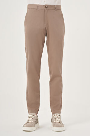  Erkek Vizon İhracat Yazlık Pamuk Yan Cep Slim Fit Chino Pantolon