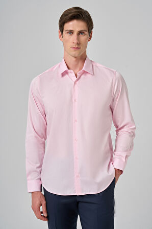  Erkek Pembe Dynamic Fit Sert Yaka Gömlek