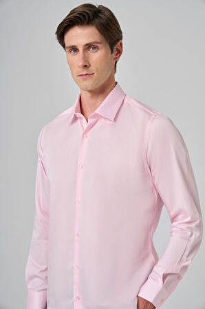  Erkek Pembe Dynamic Fit Sert Yaka Gömlek