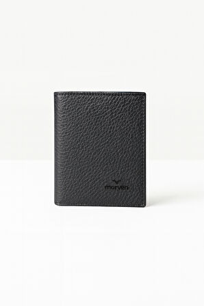  Erkek Siyah %100 Deri Mıknatıslı Cüzdan