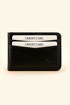  Erkek Siyah %100 Deri Cüzdan Kartlık
