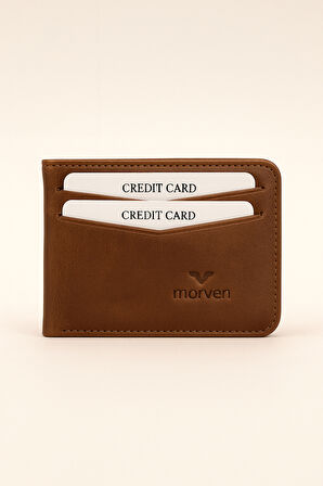  Erkek KAHVE %100 Deri Cüzdan Kartlık