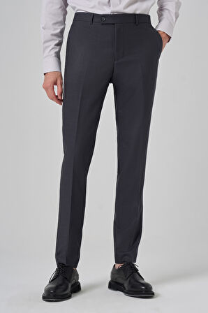  Erkek Antrasit Klasik Slim Fit Dar Kesim Pantolon