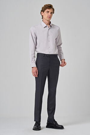  Erkek Antrasit Klasik Slim Fit Dar Kesim Pantolon