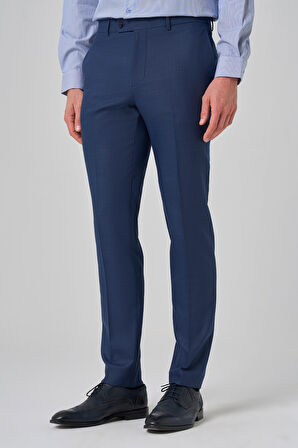  Erkek Lacivert Klasik Slim Fit Dar Kesim Pantolon