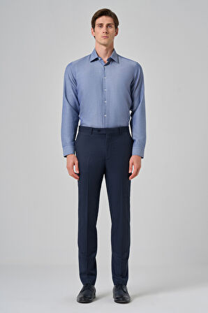  Erkek KOYU LACİVERT Klasik Slim Fit Dar Kesim Pantolon