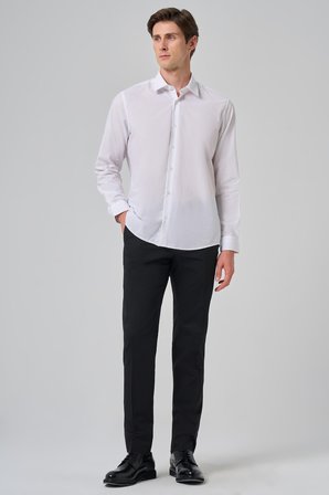  Erkek Beyaz Trend Regular Fit Gömlek