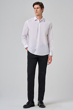  Erkek Beyaz Trend Regular Fit Gömlek