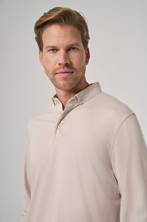  Erkek Taş Trend Polo Yaka Rayon Sweatshirt