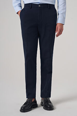  Erkek Lacivert Pamuk Trend Dynamic Fit Chino Pantolon