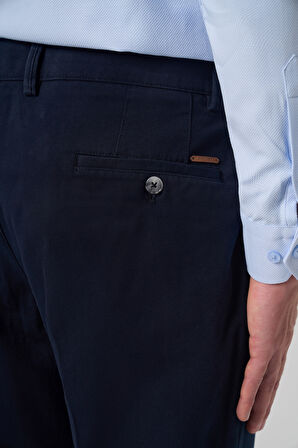  Erkek Lacivert Pamuk Trend Dynamic Fit Chino Pantolon