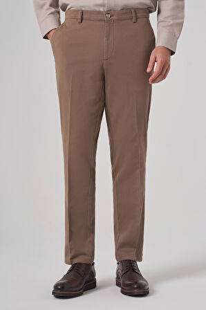 Erkek Vizon Pamuk Trend Dynamic Fit Chino Pantolon
