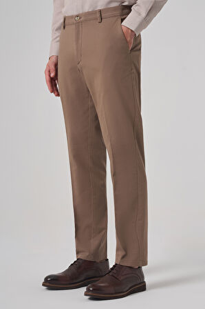  Erkek Vizon Pamuk Trend Dynamic Fit Chino Pantolon