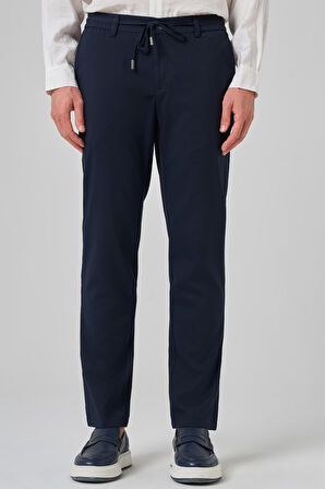  Erkek Lacivert Poliviskon Jogger Slim Fit Pantolon