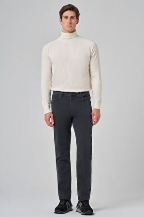  Erkek Füme Denim 5 Cep Dynamic Fit Jean Kot Pantolon
