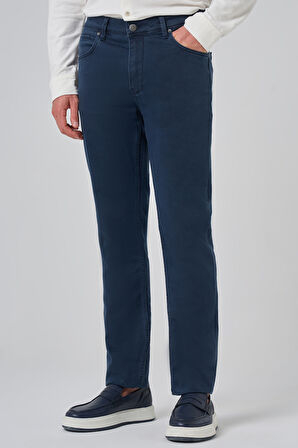  Erkek Lacivert Denim 5 Cep Dynamic Fit Jean Kot Pantolon