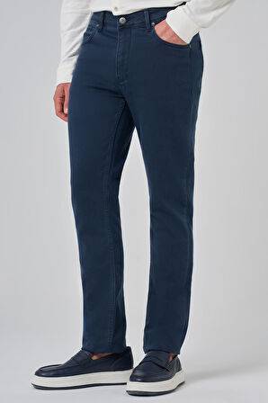  Erkek Lacivert Denim 5 Cep Dynamic Fit Jean Kot Pantolon
