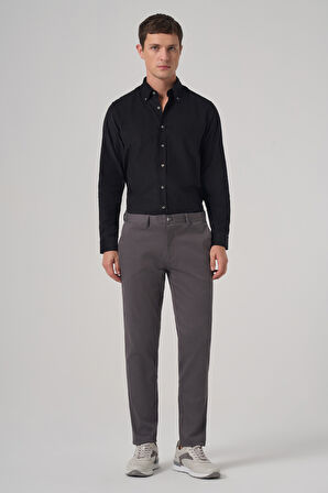  Erkek Füme Pamuk Trend Slim Fit Chino Pantolon
