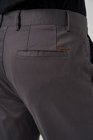 Erkek Füme Pamuk Trend Slim Fit Chino Pantolon