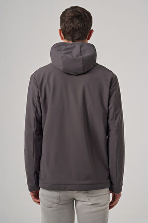  Erkek Füme Trend Çift Taraflı Kapüşonlu Mont