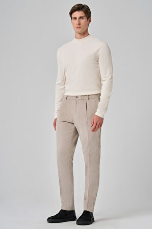  Erkek Taş Pamuk Trend Fitilli Kadife Lastikli Slim Fit Pantolon