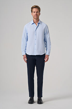  Erkek A. MAVİ Trend Dynamic Fit Sert Yaka Gömlek