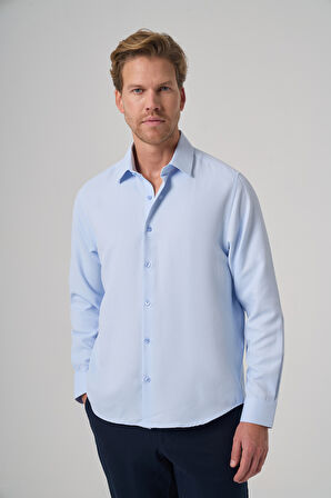  Erkek A. MAVİ Trend Dynamic Fit Sert Yaka Gömlek