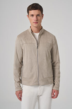  Erkek Taş Trend Baharlık Çift Taraflı Süet Mont