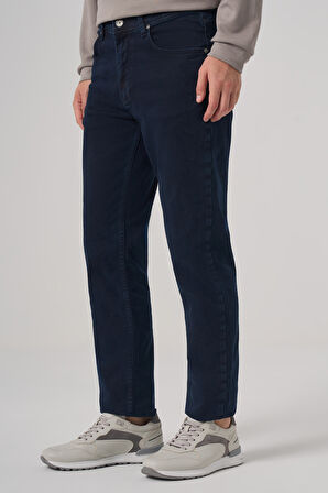  Erkek Lacivert Denim 5 Cep Dynamic Fit Jean Kot Pantolon