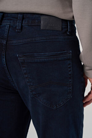  Erkek Lacivert Denim 5 Cep Dynamic Fit Jean Kot Pantolon