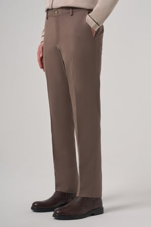  Erkek KAHVE Pamuk Trend Dynamic Fit Chino Pantolon