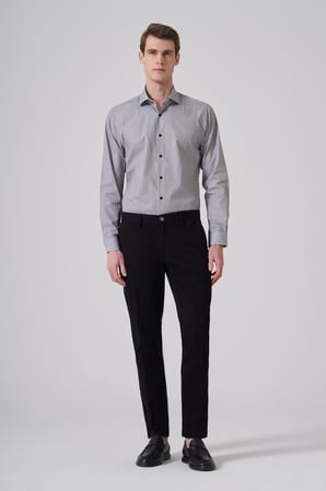  Erkek Siyah Pamuk Trend Dynamic Fit Chino Pantolon