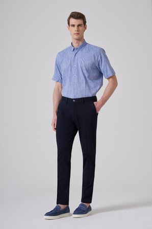  Erkek Lacivert Pamuk Trend Dynamic Fit Chino Pantolon