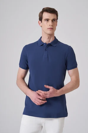  Erkek Marine Basic Polo Yaka Dynamic Fit T-Shirt