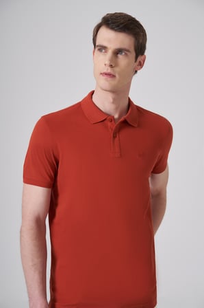 Erkek Tarçın Basic Polo Yaka Dynamic Fit T-Shirt