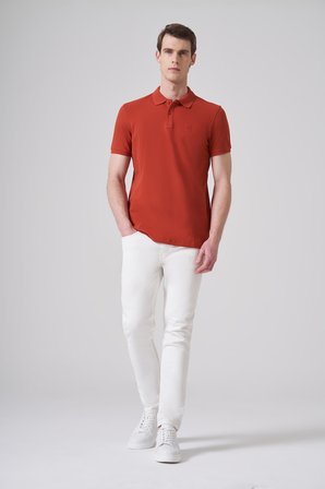 Erkek Tarçın Basic Polo Yaka Dynamic Fit T-Shirt