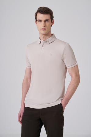  Erkek Taş Trend Rayon Pike Polo Yaka Dinamik Fit Tshirt
